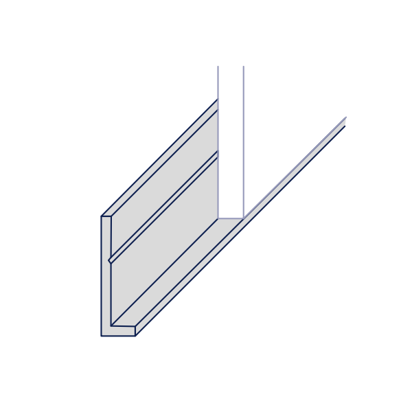 Profilé de départ pour dalle et panneau Revela - alu  - 20,1 MM x 5,4 MM - 2,60 M