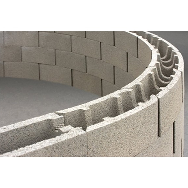 Bloc béton à bancher courbe Varibloc Alkern - Grand rayon - 500 MM x 200 MM x 200 MM