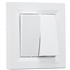 Double va-et-vient Schneider Asfora complet - blanc - 10 A - 230 V