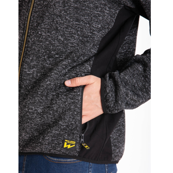Sweat zippé Rica Lewis Richie -100 % polyester - gris et noir - taille L