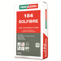 Enduit de ragréage fibré Classe P3 - 184 Solfibré - 3 à 30 mm - Sac de 25 KG