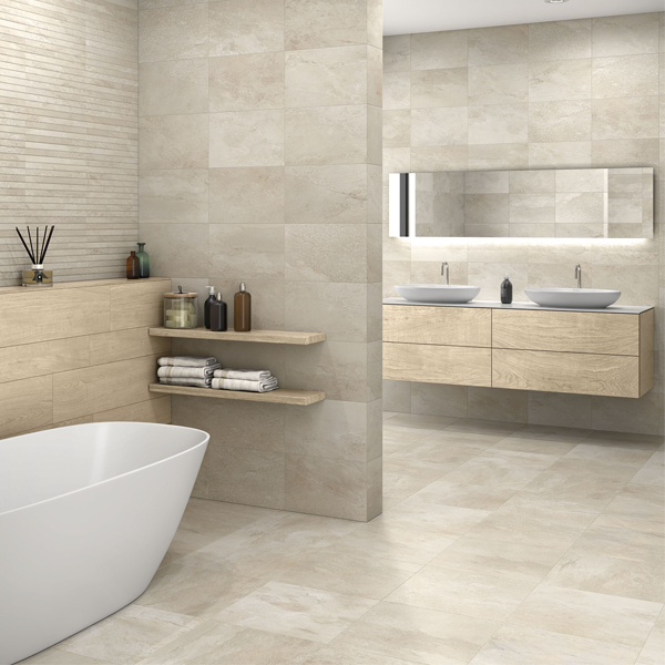 Carrelage intérieur grès émaillé Edilis Ruben - 45,0 CM x 45,0 CM - ép. 8,5 MM - Beige