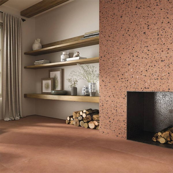 Carrelage sol intérieur imitation terrazzo - Argillae Coccio
