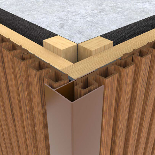 Profil F pour Bardage WEO - long. 3 m - Teak