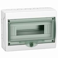 Mini coffret étanche Schneider Kaedra - 12 modules - gris clair - IP65