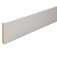 Plinthe à angles vifs MDF hydrofugé prépeint blanc - 15 MM x 80 MM x 2440 MM