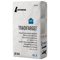 Chaux hydraulique blanche - Tradifarge Plus - sac de 25,0 KG