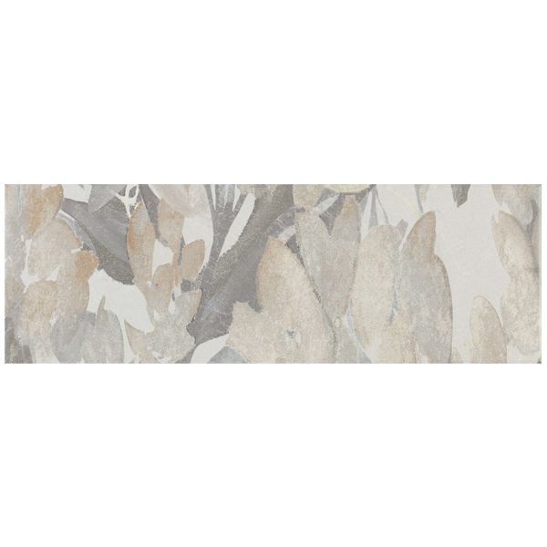 Faïence murale décor floral effet béton - Cusset - 20,0 CM x 60,0 CM