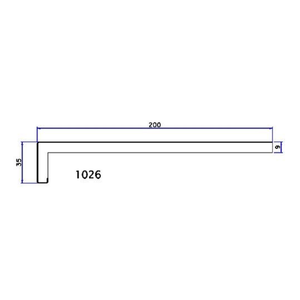 Planche de rive équerre en PVC  - 4 m x 200,00 MM - 9 mm