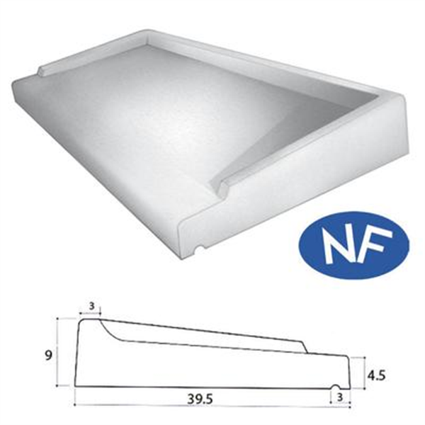 Appui de baie béton ABS 3 - Larg. 39,5 cm