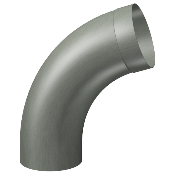 Coude tulipé à 72° prePatina ardoise Eco Zinc Rheinzink pour tuyau de descente de 80,0 MM