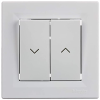 Interrupteur volet roulant Schneider Asfora complet - blanc - 10 A - 230 V