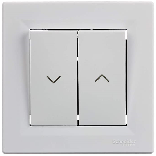 Interrupteur volet roulant Schneider Asfora complet - blanc - 10 A - 230 V