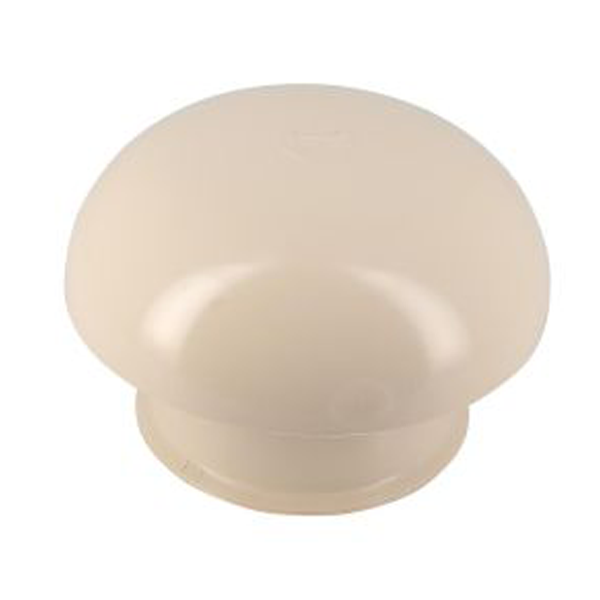 Chapeau de ventilation rond Nicoll - Diamètre 164,5 mm - Sortie 100 mm - Sans moustiquaire - PVC anti-UV - Sable