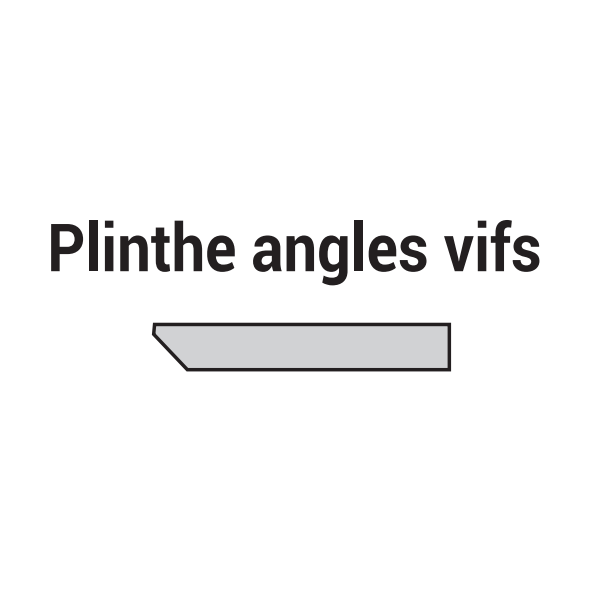 Plinthe à angles vifs MDF hydrofugé prépeint blanc - 15 MM x 80 MM x 2440 MM