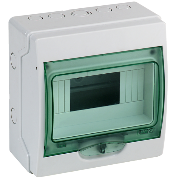 Mini coffret étanche Schneider Kaedra - 8 modules - gris clair - IP65