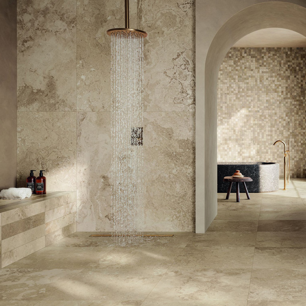 Carrelage effet pierre sol intérieur - Solithe Clair - 60x60cm