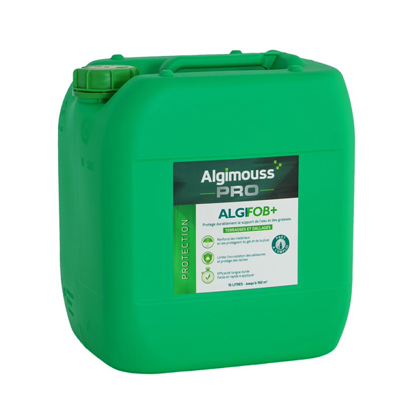 Imperméabilisant dallage et sol extérieur - Algifob + - prêt à l'emploi - bidon de 15 LTR