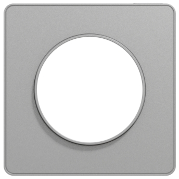 Plaque de finition simple Schneider Odace Touch aluminium