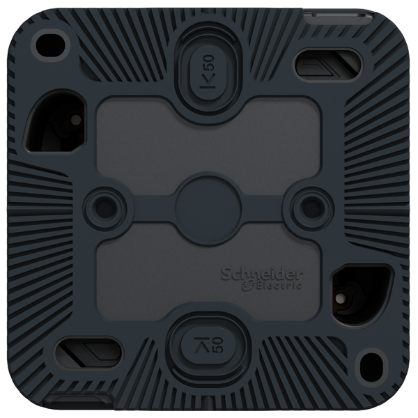 Interrupteur poussoir saillie Schneider Mureva Styl complet anthracite