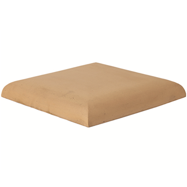 Chapeau de pilier plat Terreal CP11 terre cuite Ton pierre - 36 x 36 cm
