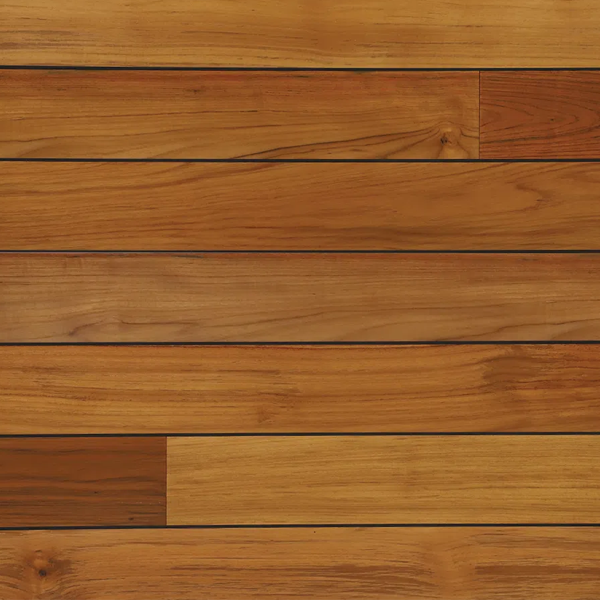 Parquet de salle de bain Teck Navylam + joint intégré - larg. 88 MM - ép. 9,00 MM - long. variable