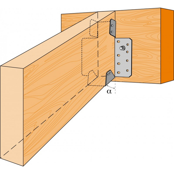 Sabot à pente réglable SPR largeur 64 mm Simpson Strong-Tie SPR64/160