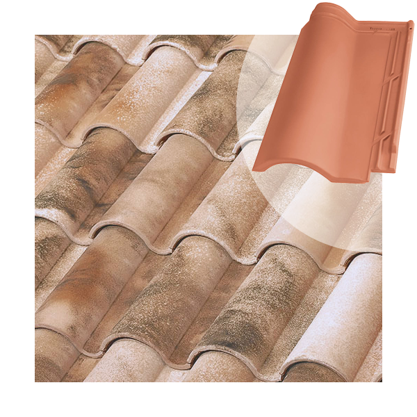 Tuile en terre cuite TB-12 Tejas Borja - Nature Lamalou - 439 MM x 260 MM