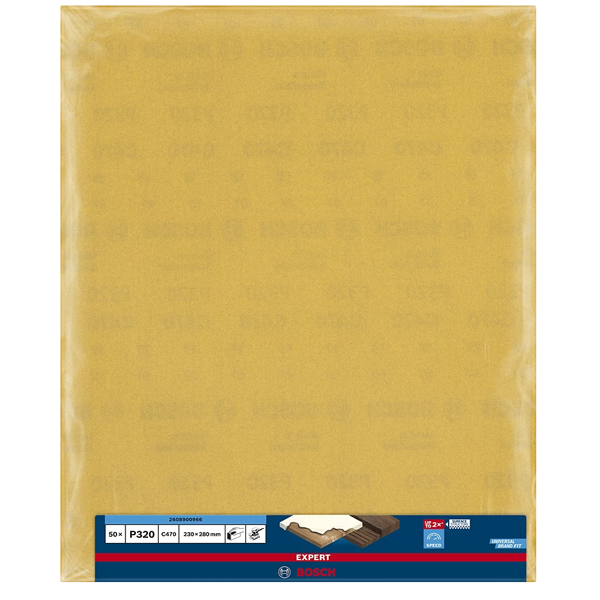 Feuille abrasive Expert Bosch C470 - 230x280 mm grain 320