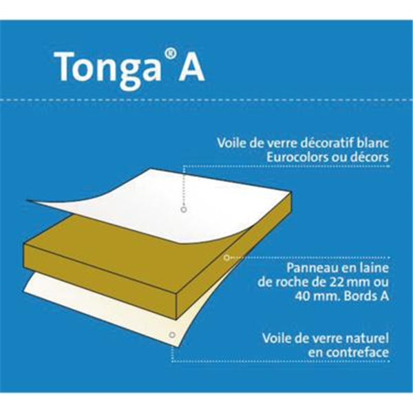 Dalle de faux plafond - Tonga A 40 mm - 600 x 600 mm