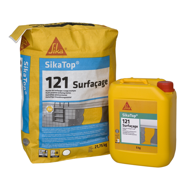 Mortier hydraulique classe R4 - Sikatop 121 Surfaçage - Blanc - 26,75 KG