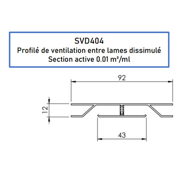 Profilé de ventilation dissimulé pour lambris PVC de sous toiture - Blanc