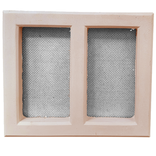 Claustra d'aération avec grille en inox - 215 MM x 190 MM - couleur Provence