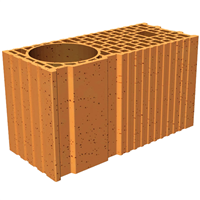 Brique poteau rectifiée Porotherm R20 - 450,0 MM x 200 MM x 249,0 MM