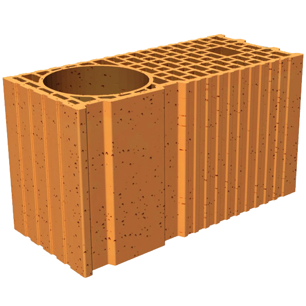 Brique poteau rectifiée Porotherm R20 - 450,0 MM x 200 MM x 249,0 MM