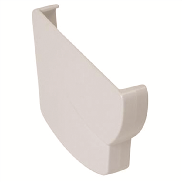 Fond de naissance gauche Nicoll pour gouttière - Longueur 137 mm - Épaisseur 22 mm - Techtan - Blanc