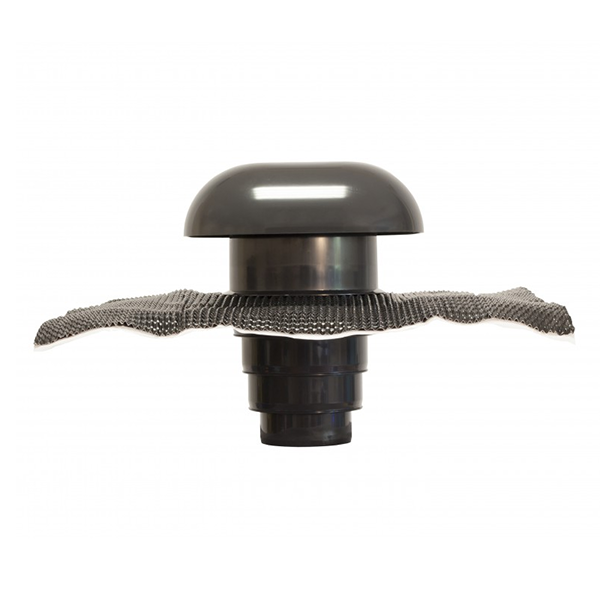Chapeau de ventilation 80 à 125 mm MEP en PVC avec moustiquaire CVC125AN couleur ardoise