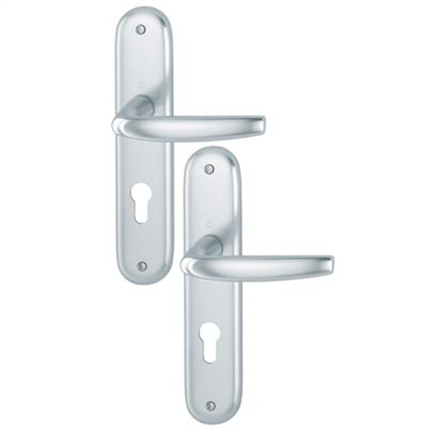 Poignée porte clé I Atlanta Hoppe porte 40-46 mm carré 7 mm Alu argent