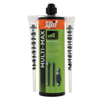 Résine Spit Multi-Max grise - cartouche de 410 ml avec 2 buses