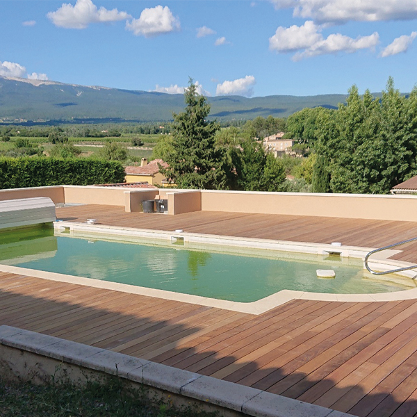 Lame terrasse bois exotique Ipé striée - 21x145mm - 3,00 M