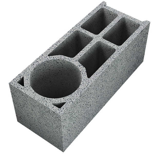 Bloc béton d'angle à 2 lames d'air - 500 MM x 150 MM x 200 MM