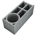 Bloc béton d'angle à 2 lames d'air - 500 MM x 150 MM x 200 MM