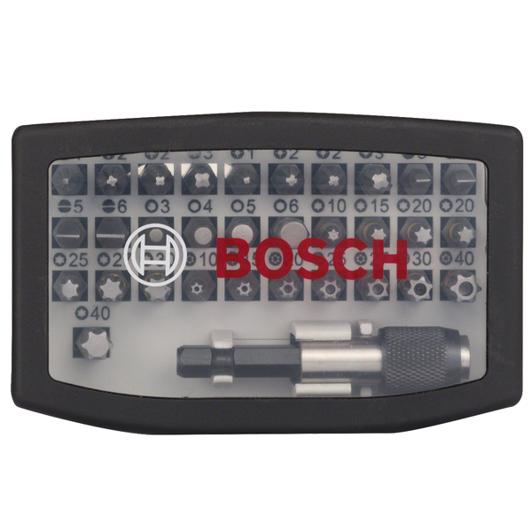 Coffret d'embouts de vissage avec porte-embout universel 32 pièces Bosch