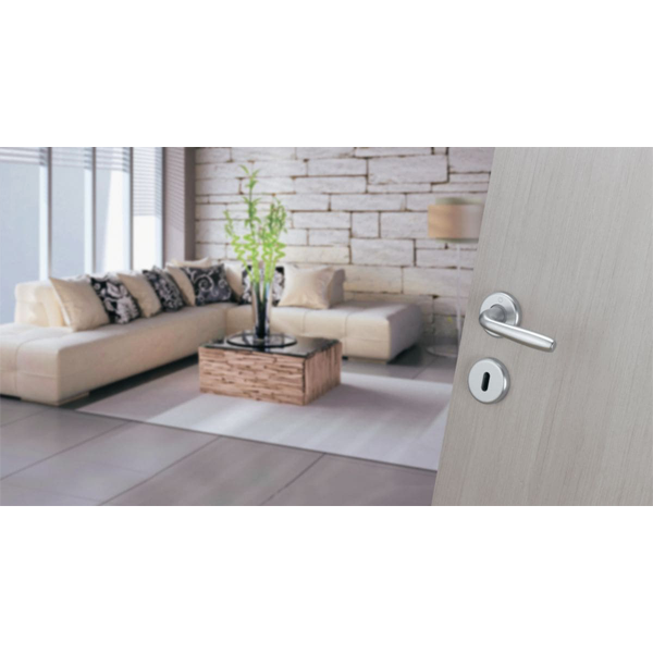 Ensemble sur rosace clé en I Maribor Hoppe Alu chromé mat 3799807