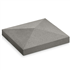 Chapeau de pilier à pointe diamant en béton - Gris - 40,0 CM x 40,0 CM x 9,00 CM