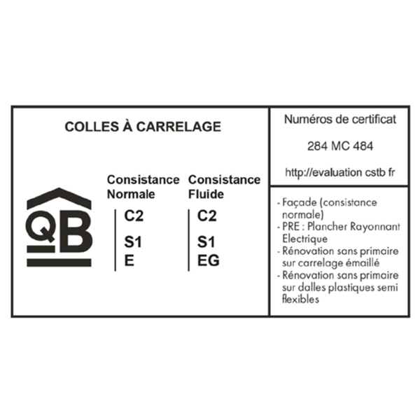 Mortier colle souple allégée pour carrelage - Edilis - gris - sac de 15 kg
