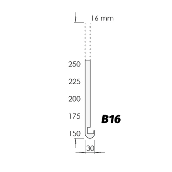Planche de rive PVC Rivecel B16 Blanc - 225,00 MM x 16,00 MM - 5,00 M