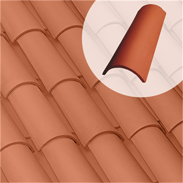 Tuile Canal C-50.21 Celler® Tejas Borja - en terre cuite - coloris Nature Rouge