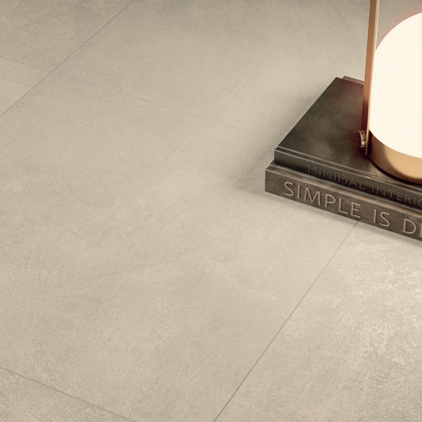 Plinthe pour carrelage effet béton Jessica - 45,0 CM x 7,4 CM - Blanco