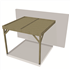 Pergola bois à adosser toit plat - Pin traité Classe 4 vert - en kit